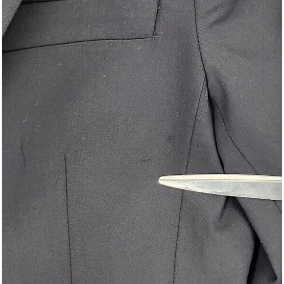 Theory Womens Blazer Jacket Wool Stretch Black One Button Size 10 6 - Picture 5 of 5